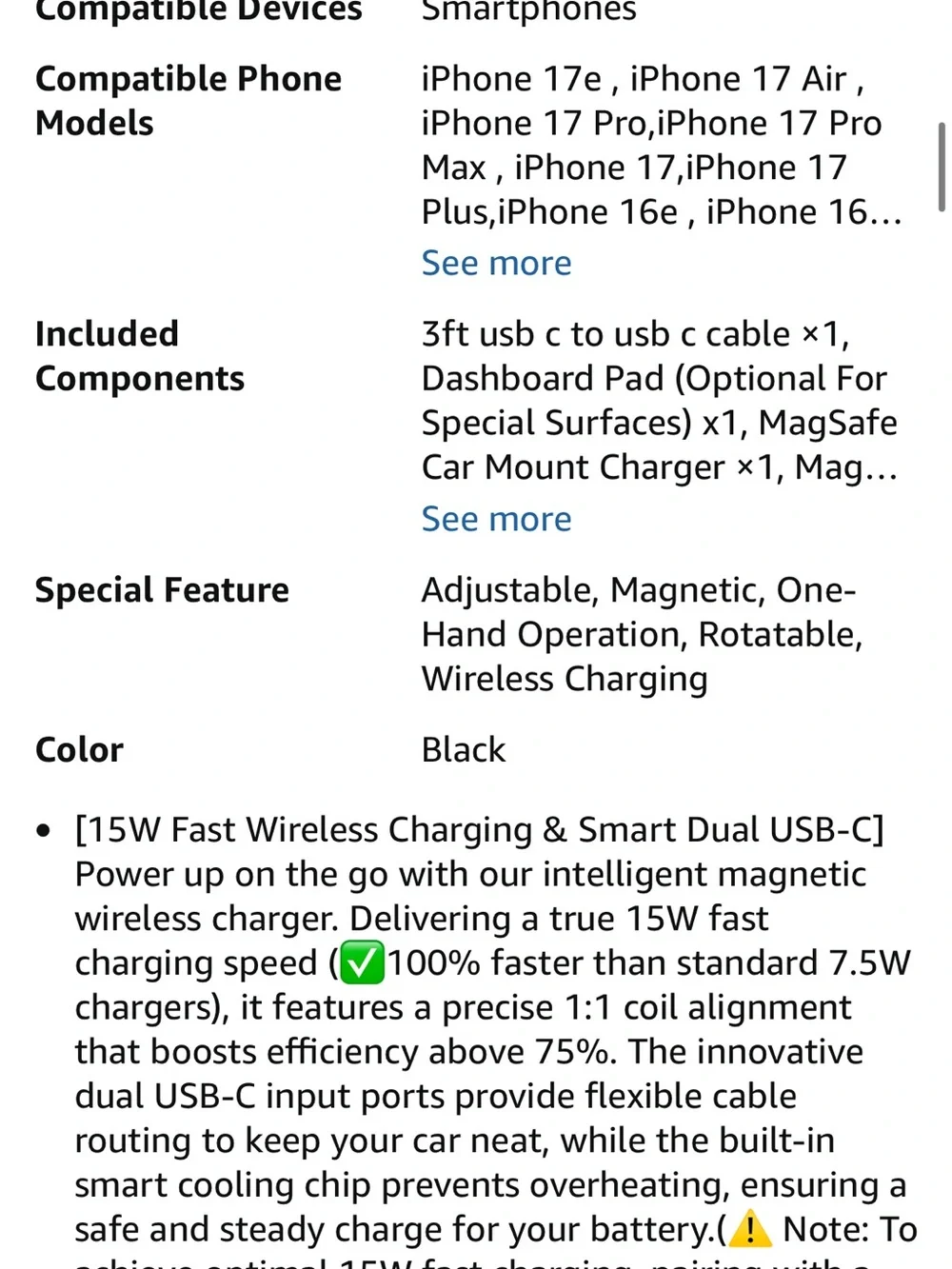 MagSafe mount charger